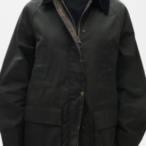 Mango Corduroy Collar Waxed Effect Oversize Barn Jacket - S - Picture 2 of 5